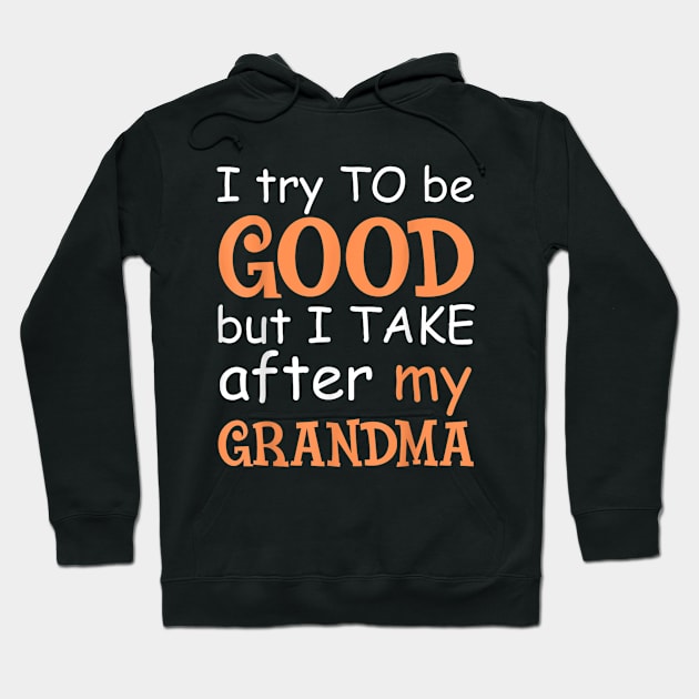 I try to be good but i take efter my grandma Hoodie by WILLER